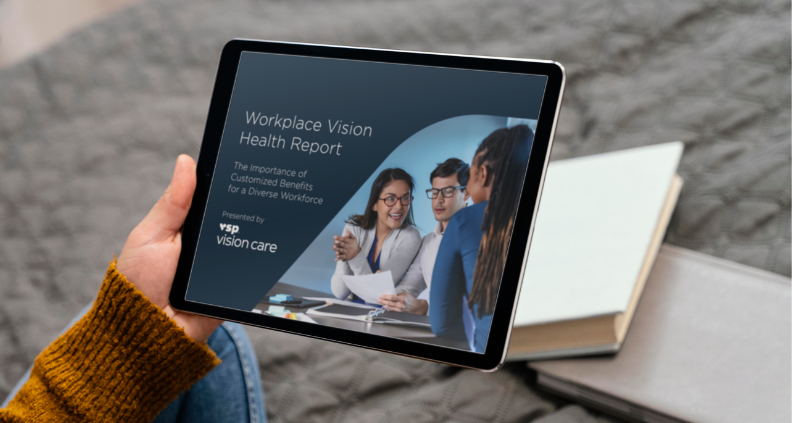 Vision Health Report on tablet