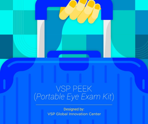 Illustration of the Portable Eye Exam Kit (PEEK)